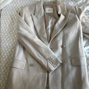 Wilfred Tan Blazer Structured Suit Jacket